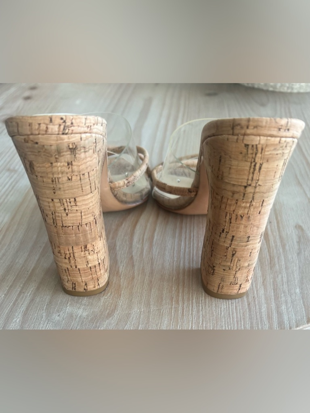 House of Harlow 1960 X Revolve Sasha Natural Cork Heels Size 7 - Picture 3 of 8
